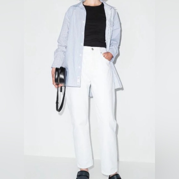 Frame denim white Le Original high-rise straight fit 100% cotton jean size 28 - Picture 2 of 12